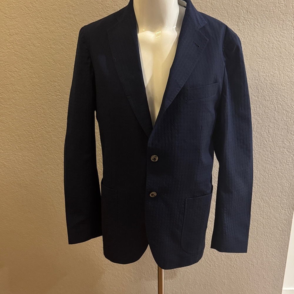 Vitale Barberis Tombolini Classic Navy‎ Men's Blazer size 52 in Italy 42 US wool